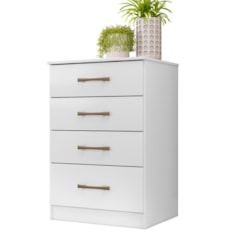 Comoda 4 Gav Ms913 Moval  Branco Comoda 4 Gav Ms913 Moval  Branco