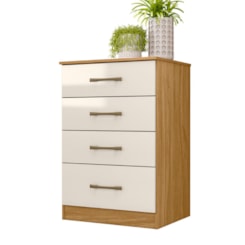 Comoda 4 Gav Ms913 Moval  Freijó Off White Comoda 4 Gav Ms913 Moval  Freijó Off White