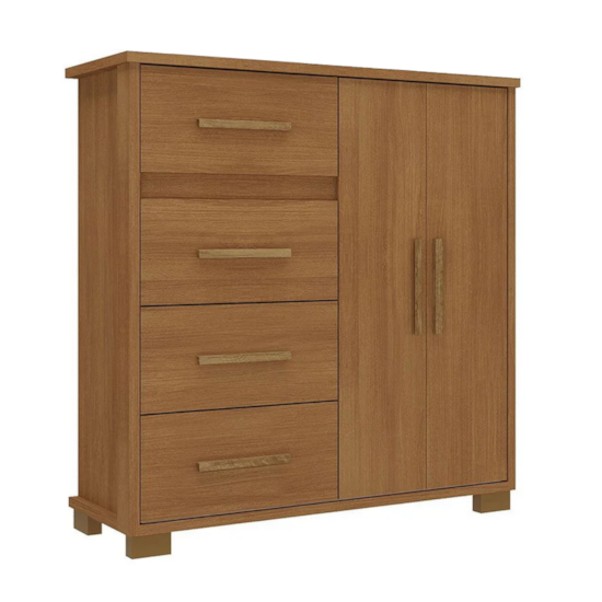 Cômoda 4 Gavetas 2 Portas Bella Rodial Cinamomo Cômoda 4 Gavetas 2 Portas Bella Rodial Cinamomo