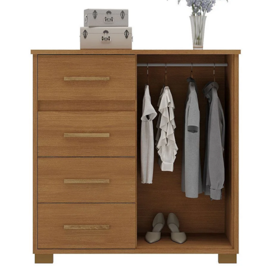 Cômoda 4 Gavetas 2 Portas Bella Rodial Cinamomo Cômoda 4 Gavetas 2 Portas Bella Rodial Cinamomo