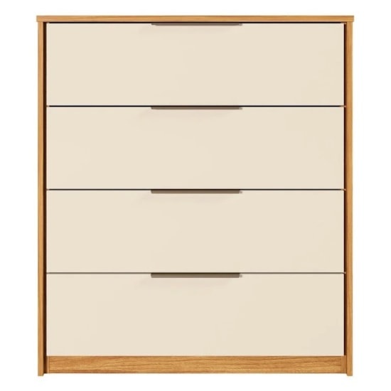 Comoda 4 Gavetas Alia Demobile Cinamomo Off White