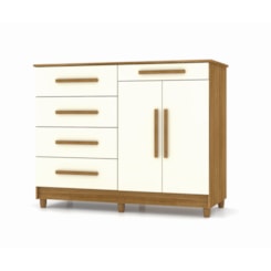 Comoda 5 Gav 122Cm 2 Ptas Vila Rica Nature Champagne