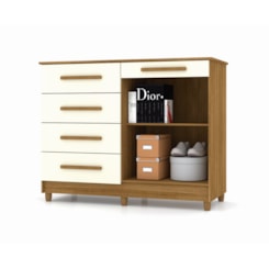 Comoda 5 Gav 122Cm 2 Ptas Vila Rica Nature Champagne