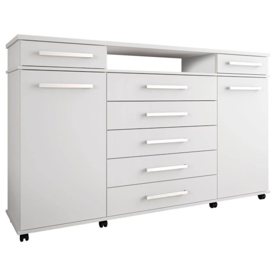 Comoda 7 Gav 170Cm London Demóbile Branco Comoda 7 Gav 170Cm London Demóbile Branco