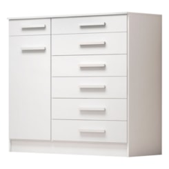 Cômoda 7 Gavetas 1 Porta Aurora Demóbile Branco Cômoda 7 Gavetas 1 Porta Aurora Demóbile Branco