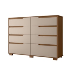Comoda 8 Gavetas Georgia Moval Carvalho/Fendi Comoda 8 Gavetas Georgia Moval Carvalho/Fendi