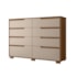 Comoda 8 Gavetas Georgia Moval Carvalho/Fendi