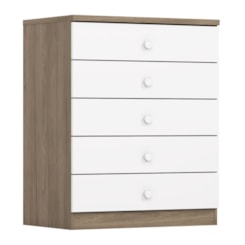 Comoda Bala De Menta 5 Gav Henn Rustico/Branco