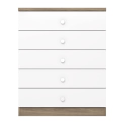 Comoda Bala De Menta 5 Gav Henn Rustico/Branco