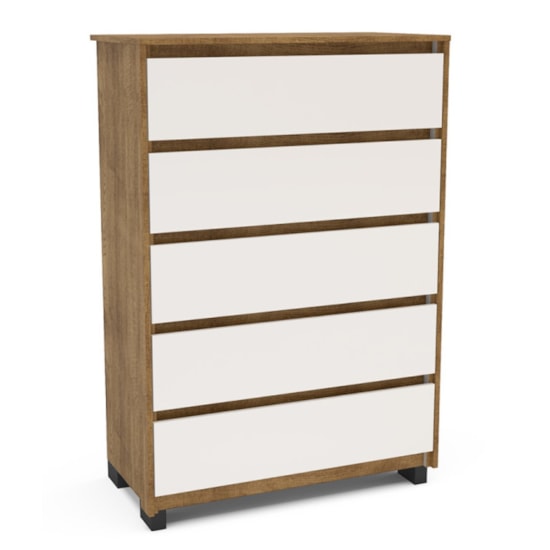 Comoda Coimbra 5 Gavetas Coimbra Mdp Freijó Off White