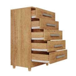 Comoda Paola 5 Gavetas Rud Rack Cedro Comoda Paola 5 Gavetas Rud Rack Cedro