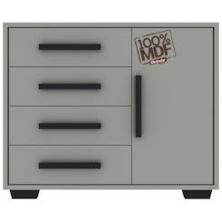 Cômoda Sapateira 100% Mdf Sweet Cinza Pux Preto Cômoda Sapateira 100% Mdf Sweet Cinza Pux Preto