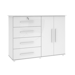 Cômoda Sapateira 4 Gavetas Jade Mirarack Branco Cômoda Sapateira 4 Gavetas Jade Mirarack Branco