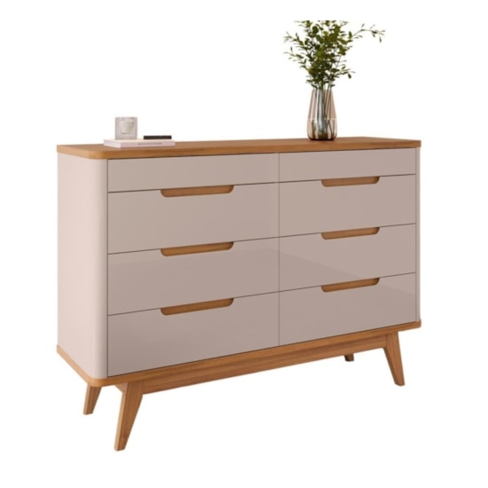Comoda Vicenza 8 Gavetas Off White Cedro