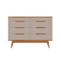 Comoda Vicenza 8 Gavetas Off White Cedro