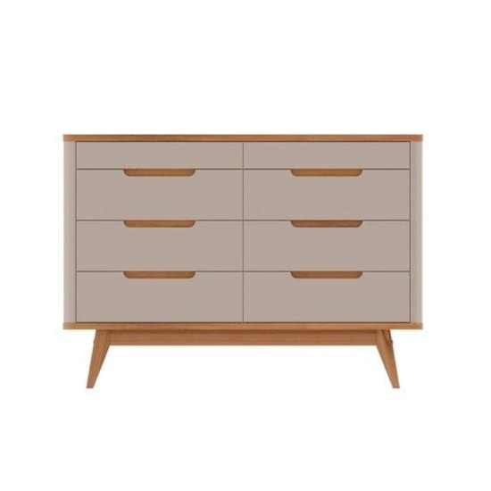 Comoda Vicenza 8 Gavetas Off White Cedro