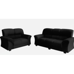 Conj Estofados Azera 3X2  Marrom Corino