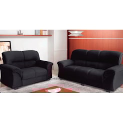 Conj Estofados Azera 3X2  Marrom Corino