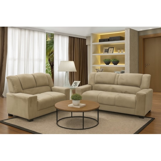 Conj Estofados Sandero 3X2 Lugares  Bege
