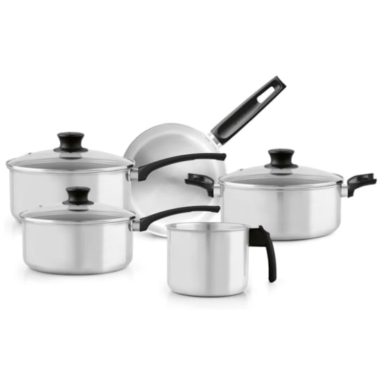 Conj Panelas Alum 5 Pcs Polida Panelux  Polida