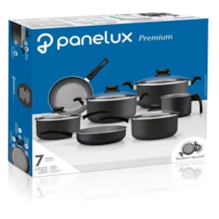 Conj Panelas Alum 7Pcs Panelux  Grafite