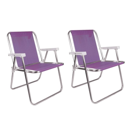Conjunto 2 Cadeiras Alta Alumínio Sannet Mor Lilas Conjunto 2 Cadeiras Alta Alumínio Sannet Mor Lilas