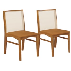 Conjunto 2 Cadeiras Com Tela Capri Courano Conjunto 2 Cadeiras Com Tela Capri Courano