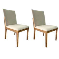 Conjunto 2 Cadeiras Madeira Maciça Niki Estofada Para Mesa De Jantar Conjunto 2 Cadeiras Madeira Maciça Niki Estofada Para Mesa De Jantar