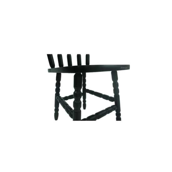 Conjunto 2 Cadeiras Torneada Madeira Maciça Preto