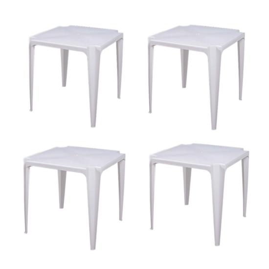 Conjunto 4 Mesas Plásticas Bela Vista Mor Conjunto 4 Mesas Plásticas Bela Vista Mor