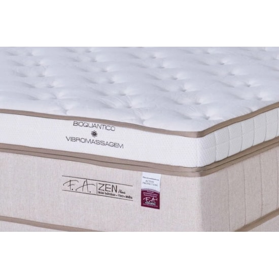 Conjunto Box Bioquantico Vibromassagem Queen Plus 158X198cm Zen F.A Conjunto Box Bioquantico Vibromassagem Queen Plus 158X198cm Zen F.A