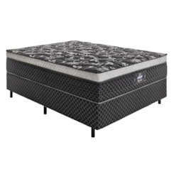 Conjunto Box Mola Casal 138Cm Opala Negro Gazin Conjunto Box Mola Casal 138Cm Opala Negro Gazin