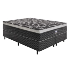 Conjunto Box Mola Casal 158Cm Opala Negro Gazin Conjunto Box Mola Casal 158Cm Opala Negro Gazin