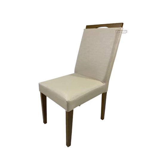 Conjunto De Mesa Eubeia Com Tampo De Vidro Nude 4 Cadeiras Lemnos Em Tecido Facto 90 X 90 Cm