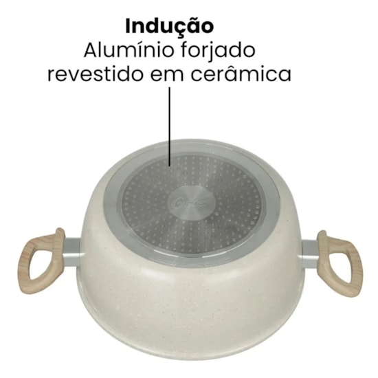 Conjunto De Panelas 5 Peças Marble Edition Oster Cinza Dust