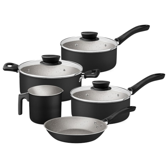 Conjunto De Panelas 5Pcs Linz Preto