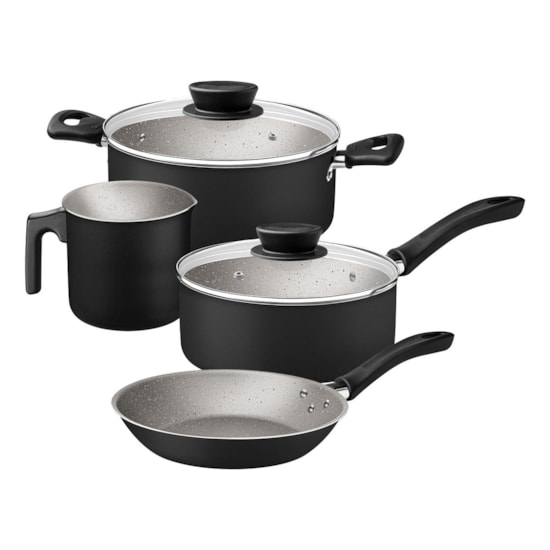 Conjunto De Panelas Linz 4Pcs  Preto