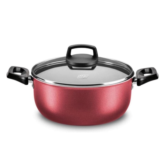 Conjunto De Panelas Safira 7 Peças Mta Cereja Conjunto De Panelas Safira 7 Peças Mta Cereja