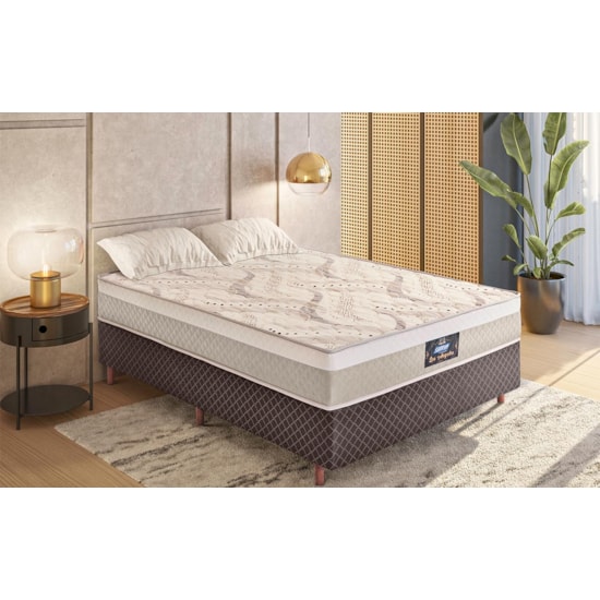 Conjunto Gazin Mola Los Angeles 138X188x50cm Base Suede Marron