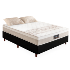 Conjunto Gazin Mola Los Angeles 138X188x50cm Base Suede Preta