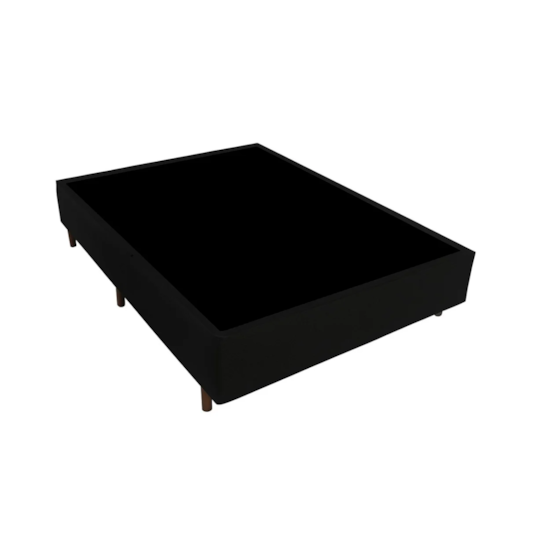 Conjunto Gazin Mola Los Angeles 138X188x50cm Base Suede Preta