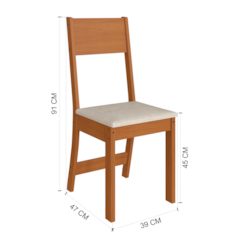 Conjunto Mesa Alice Redonda 4 Cadeiras Freijó Off White Conjunto Mesa Alice Redonda 4 Cadeiras Freijó Off White