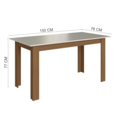 Conjunto Mesa Atlanta 6 Cadeiras Freijo Linho Conjunto Mesa Atlanta 6 Cadeiras Freijo Linho