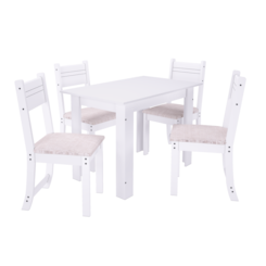 Conjunto Mesa Caribe 4 Cadeiras Indekes Branco