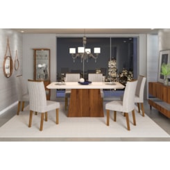 Conjunto Mesa Com 6 Cadeiras Itália Conjunto Mesa Com 6 Cadeiras Itália