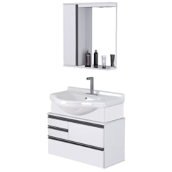 Conjunto Para Banheiro Firenze 83,5 Cm Branco Conjunto Para Banheiro Firenze 83,5 Cm Branco