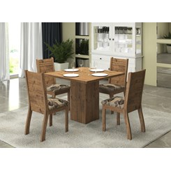 Conjunto Sala Dália Com 4 Cad Napoli Fendy/Cacau Conjunto Sala Dália Com 4 Cad Napoli Fendy/Cacau