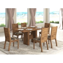 Conjunto Sala Dublin Com 6 Cad Napoli Fendy/Cacau Conjunto Sala Dublin Com 6 Cad Napoli Fendy/Cacau