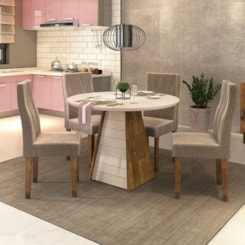 Conjunto Sala Fler Redondo C/4 Cad Ágata Demolicao/Offwhite Conjunto Sala Fler Redondo C/4 Cad Ágata Demolicao/Offwhite