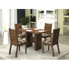Conjunto Sala Quick Com 4 Cad Napoli Fendy/Cacau Conjunto Sala Quick Com 4 Cad Napoli Fendy/Cacau